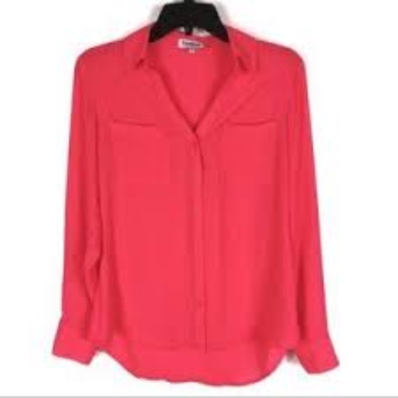 The Portofino Button up Shirt in Coral Pink - Picture 3 of 4